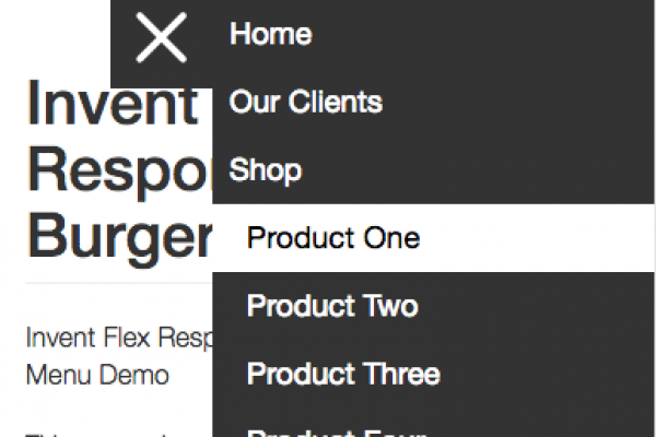 Flexible Responsive Burger Menu